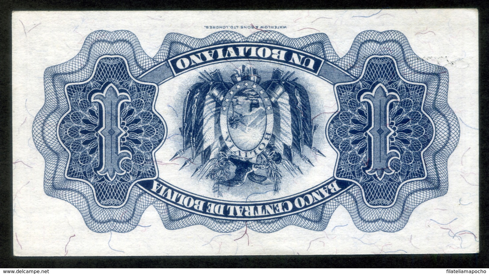 BOLIVIA BILLETES; 1928 - 1 BOLIVIANO “EMISIÓN 1952”. - Bolivia