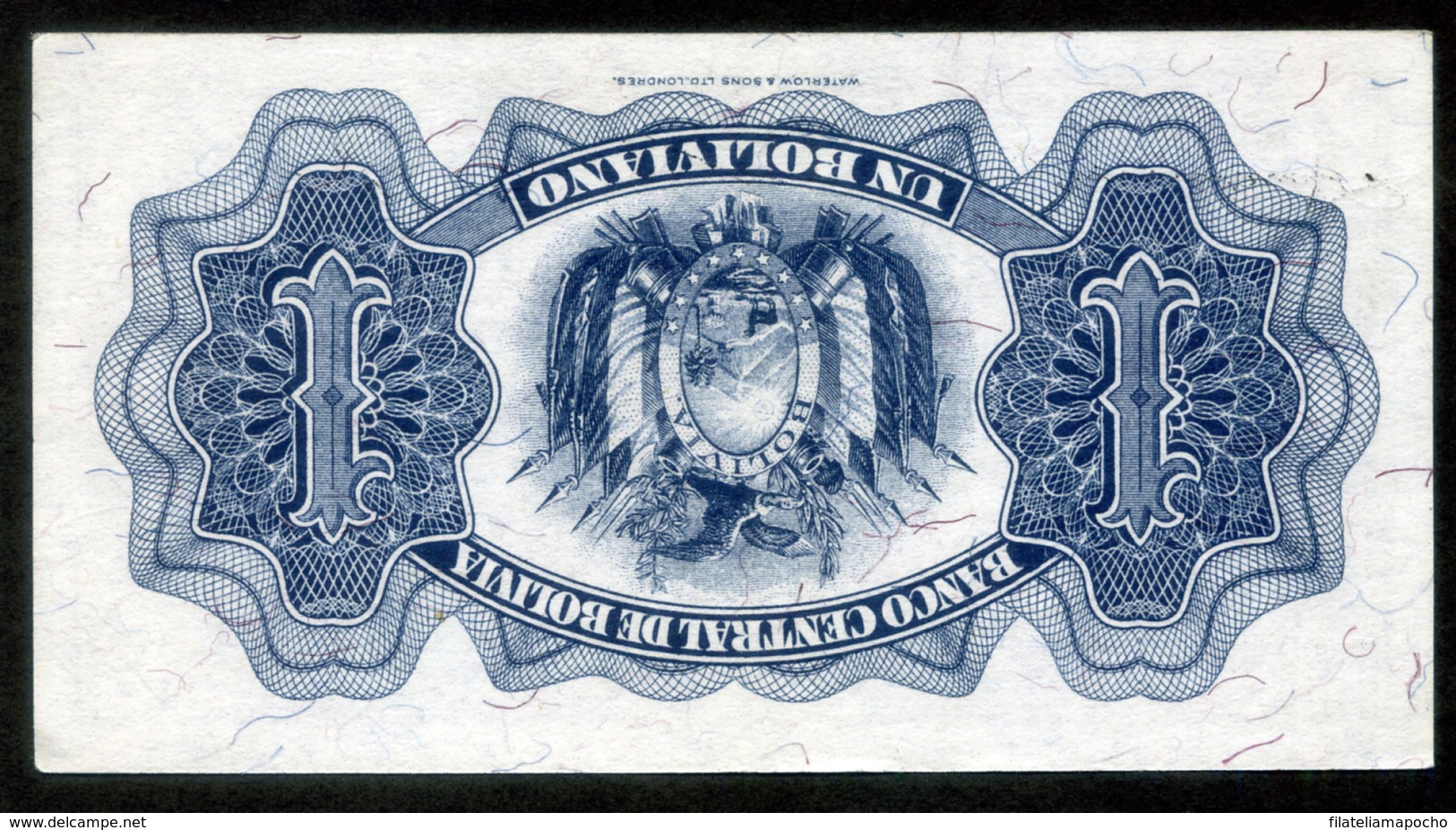 BOLIVIA BILLETES; 1928 - 1 BOLIVIANO “EMISIÓN 1952”. - Bolivia