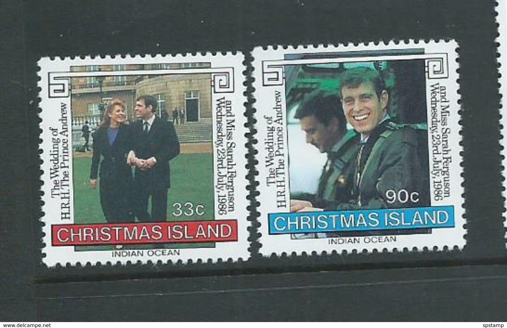Christmas Island 1986 Prince Andrew Royal Wedding Set 2 MNH - Christmas Island