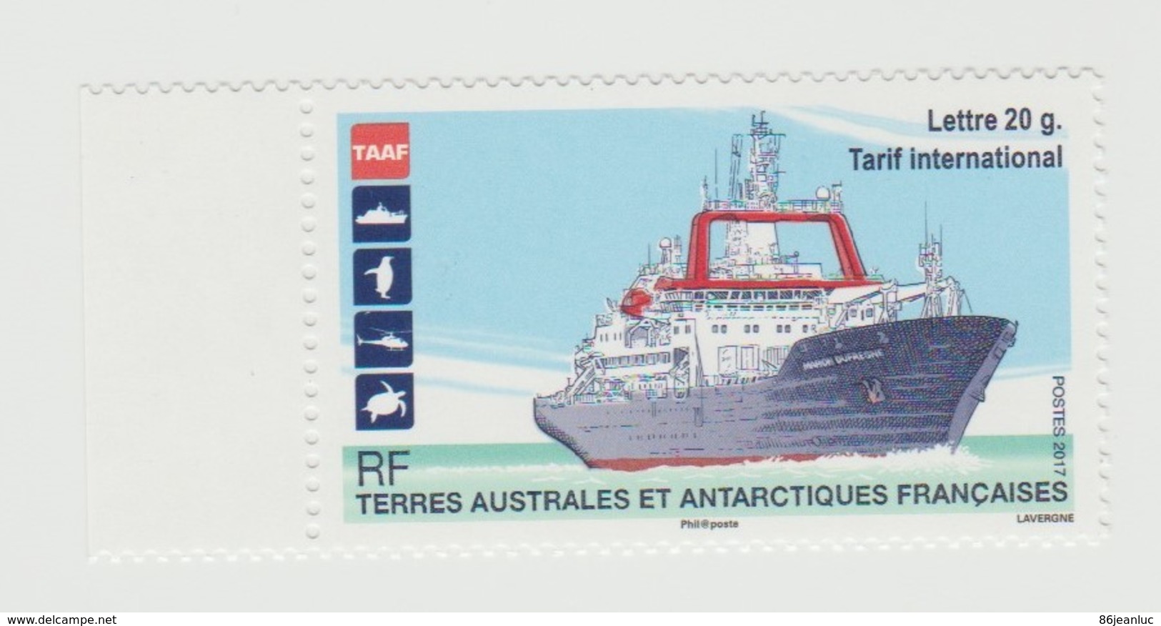 TAAF 2017 :  "Navire Marion Dufresne " - Neuf ** En Bord De Feuille - - Unused Stamps