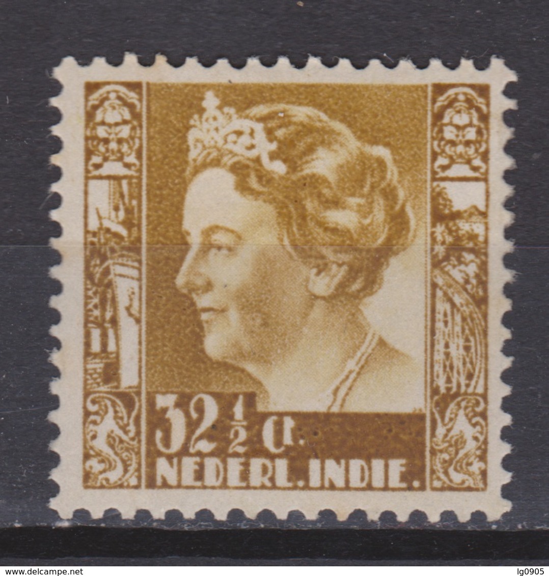 Nederlands Indie Netherlands Indies Dutch Indies 201 MLH ; Koningin, Queen, Reine, Reina Wilhelmina 1934-1937 - Niederländisch-Indien