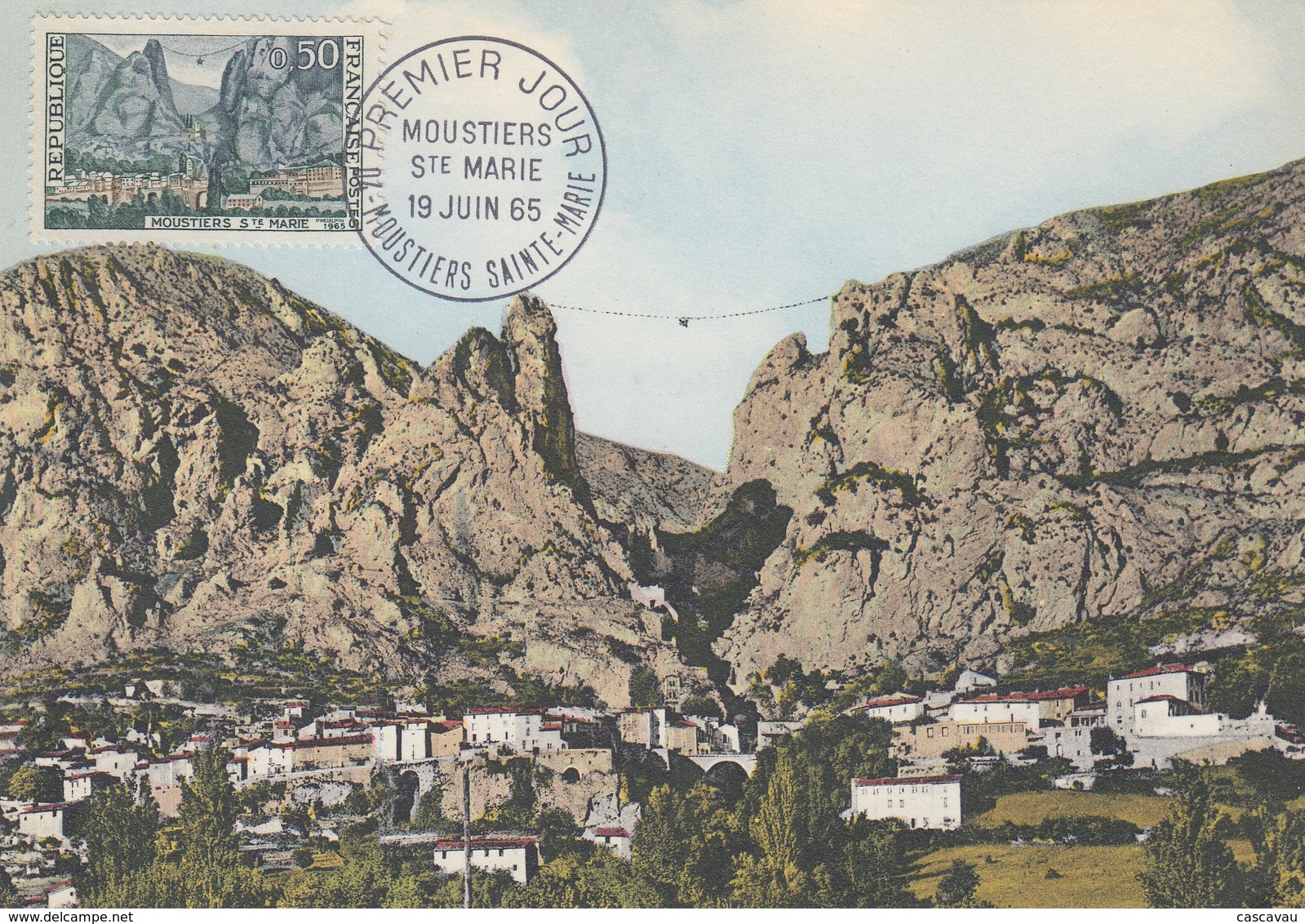 Carte  Maximum  1er  Jour   FRANCE    MOUSTIERS   SAINTE  MARIE    1965 - 1960-1969