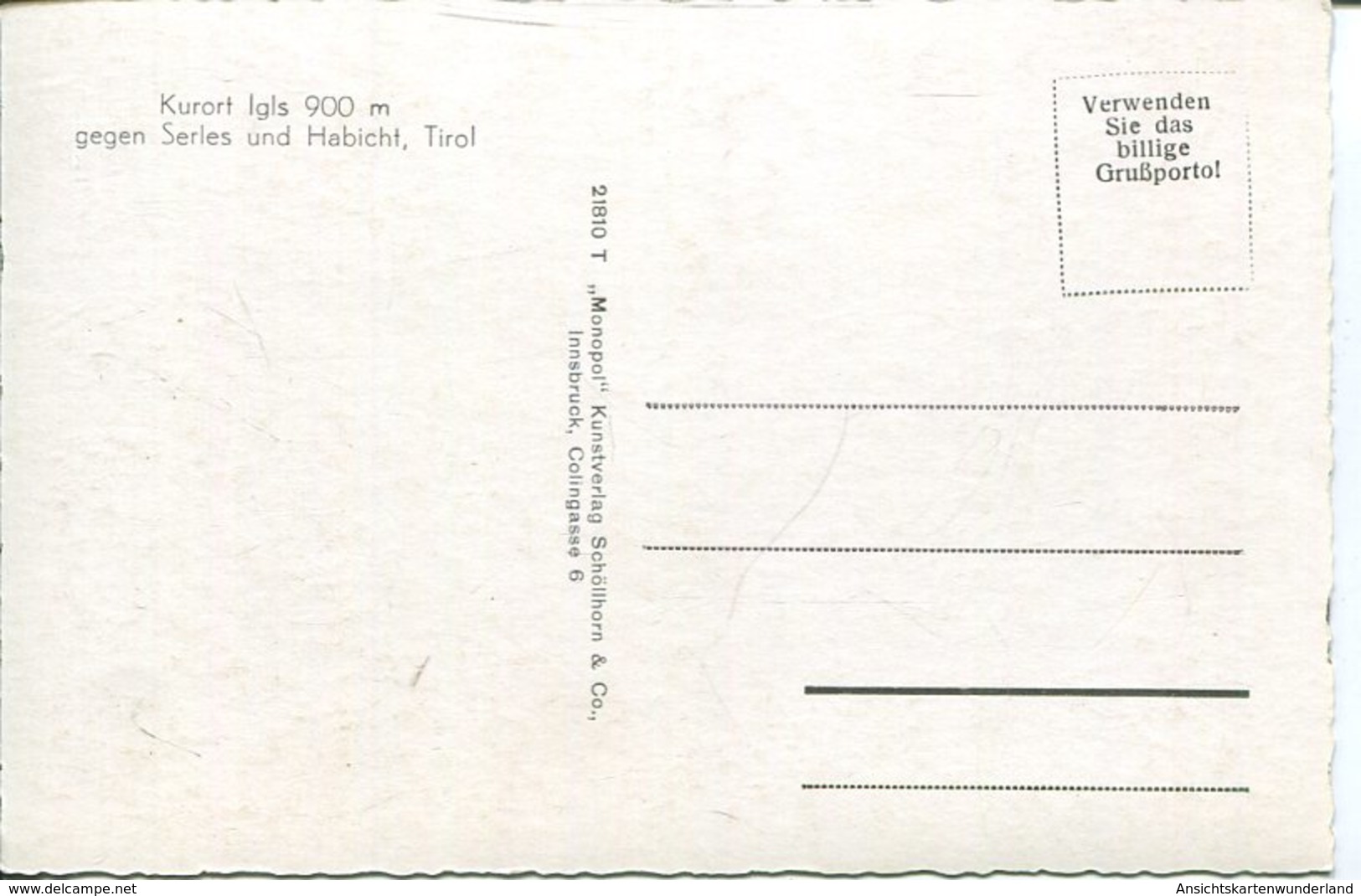 004072  Kurort Igls Gegen Serles Und Habicht - Igls