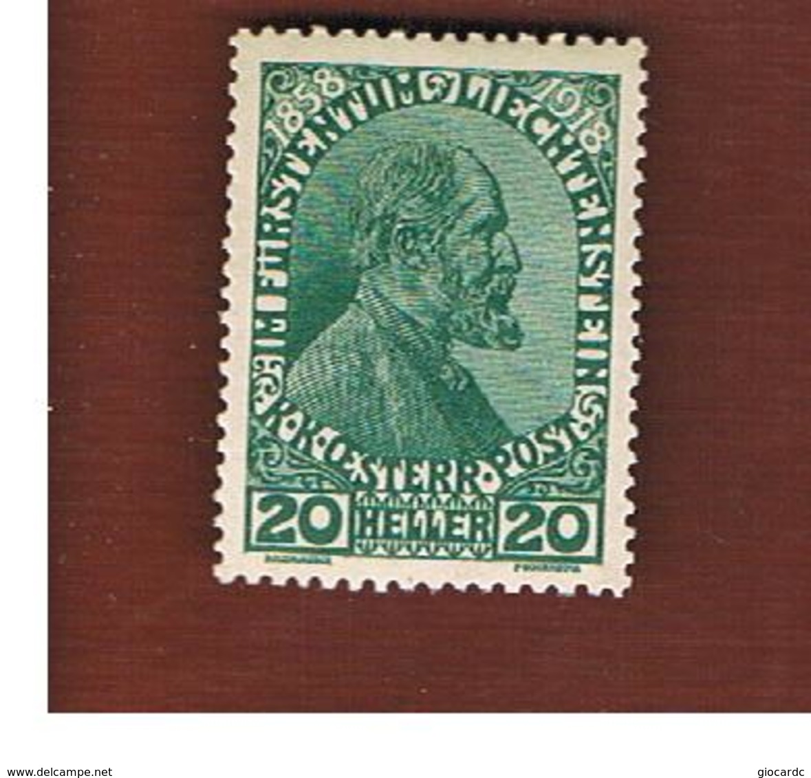 LIECHTENSTEIN -  SG 11  - 1917 PRINCE JOHN II -  MINT ** - Nuevos