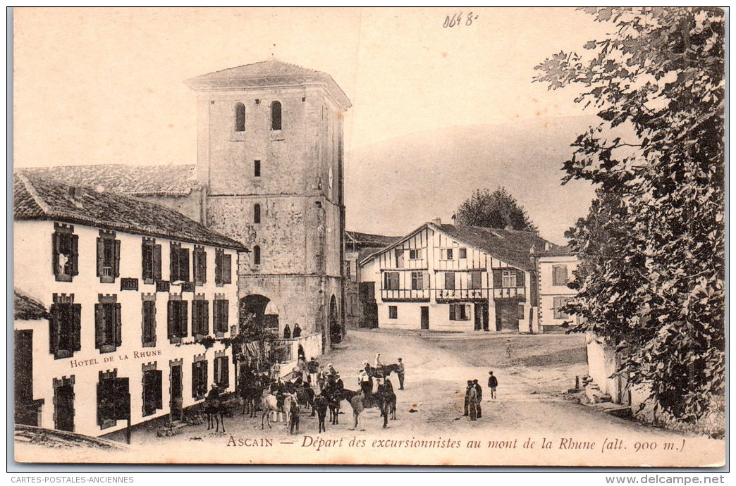 64 ASCAIN - Départ Des Excursionnistes Au Mont De La Rhune - Ascain