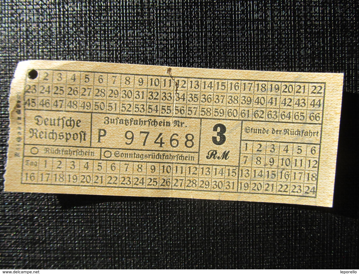 Fahrkarte Deutsche Reichspost Zusatzfahrschein Graz 1941// D*33085 - Europa