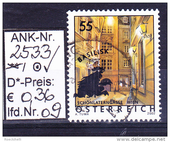 13.10.2004-Überdruck "Ferienland Österreich-Basilisk" - o gestempelt - s. Scan (2533o 01-02,04,06-07,09-12)