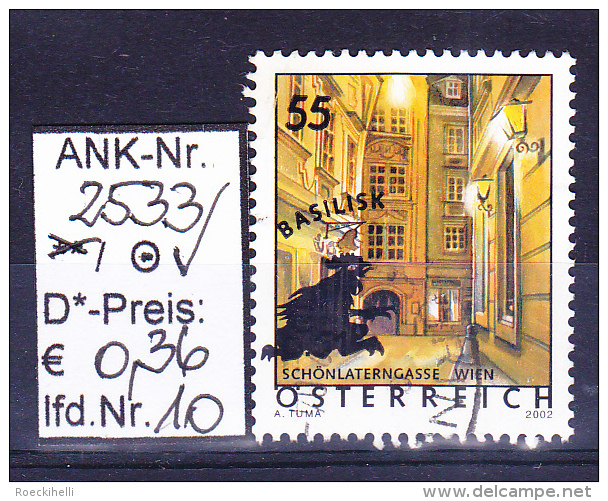 13.10.2004-Überdruck "Ferienland Österreich-Basilisk" - o gestempelt - s. Scan (2533o 01-02,04,06-07,09-12)