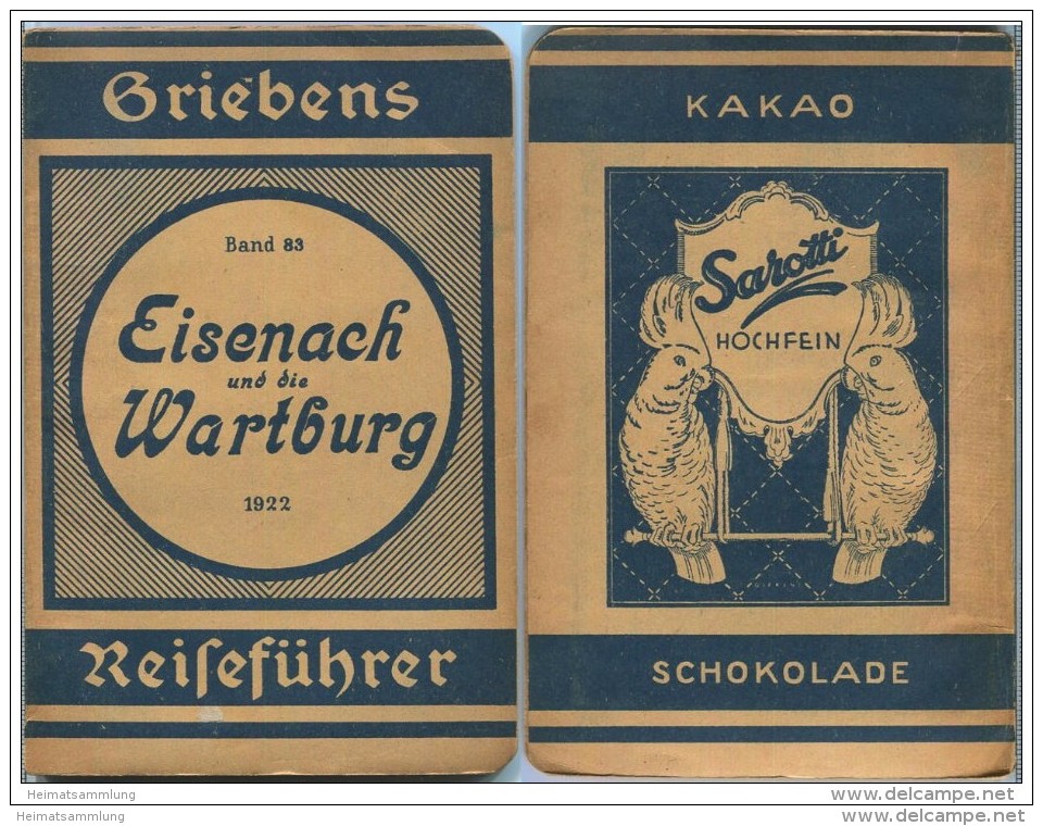 Eisenach Und Die Wartburg - 13. Auflage 1922 - 64 Seiten Plus Werbung - Mit Zwei Karten - Thüringen