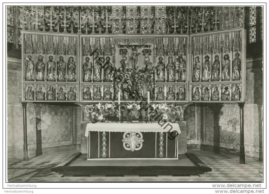 Güstrow - Dom - Altar - Foto-AK Grossformat - Verlag H. C. Schmiedicke (VOB) Leipzig - Guestrow