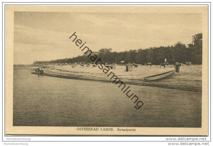 Ostseebad Laboe - Strandpartie - Verlag Otto Brede Kiel Gel. 1925 - Laboe