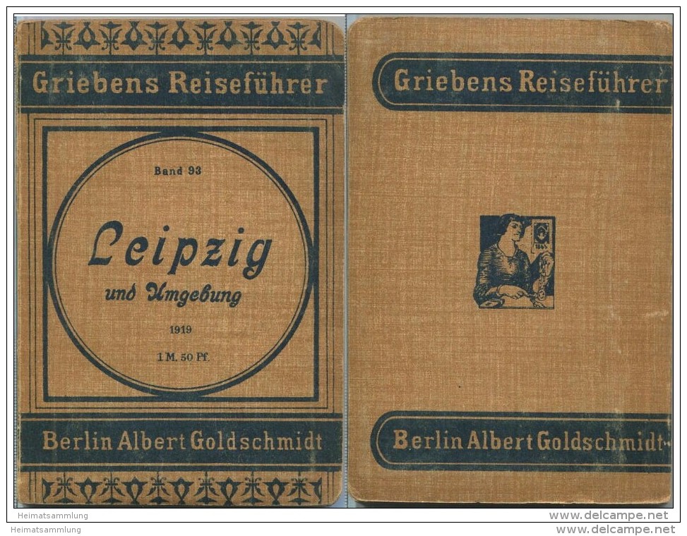 Leipzig Und Umgebung - 7. Auflage 1919 - 77 Seiten Plus Werbung - Mit Zwei Karten - Band 93 Der Griebens Reiseführer - Saxe