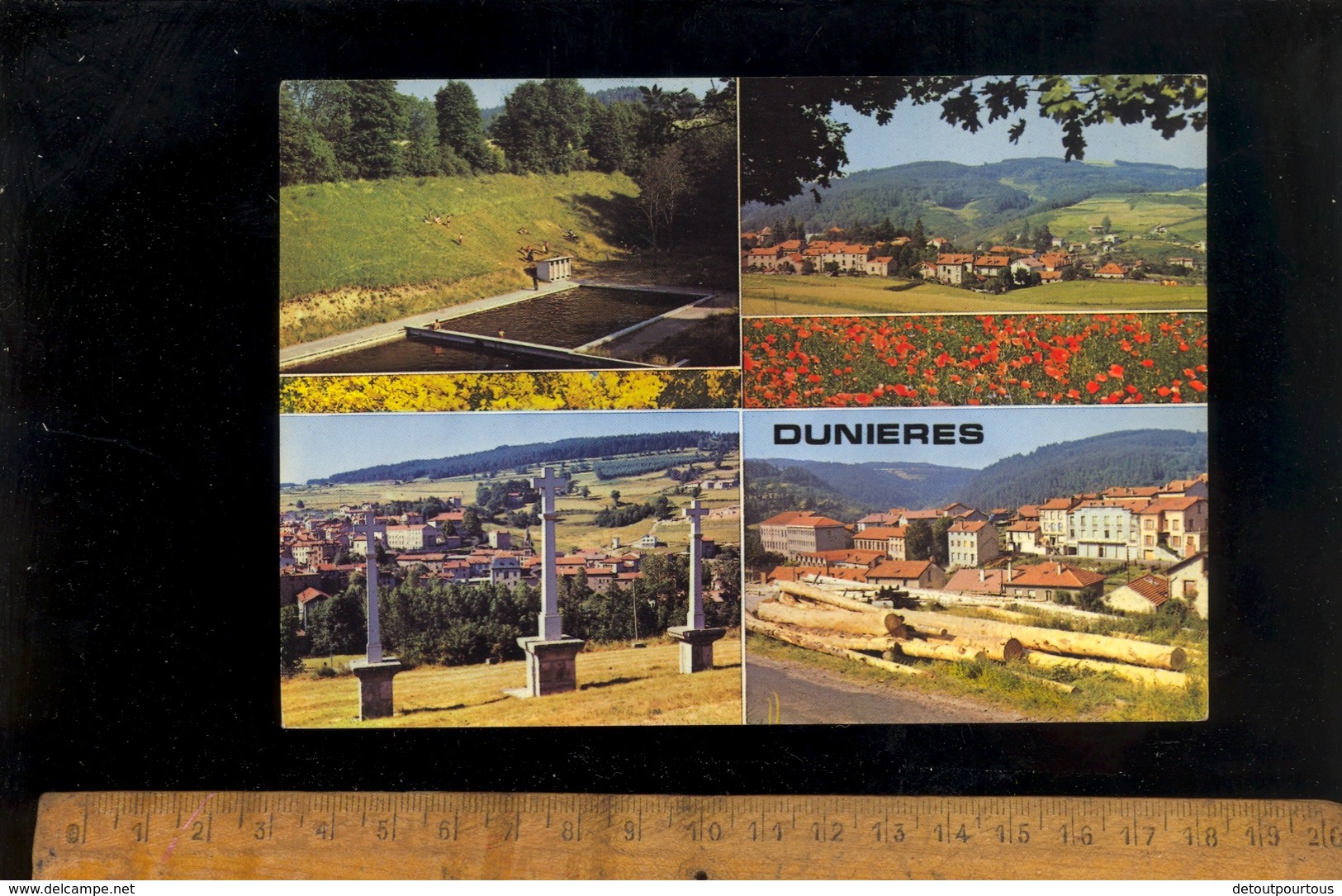 DUNIERES Haute Loire 43 : Multivues Village Croix Coupes De Bois   1972 - Altri & Non Classificati