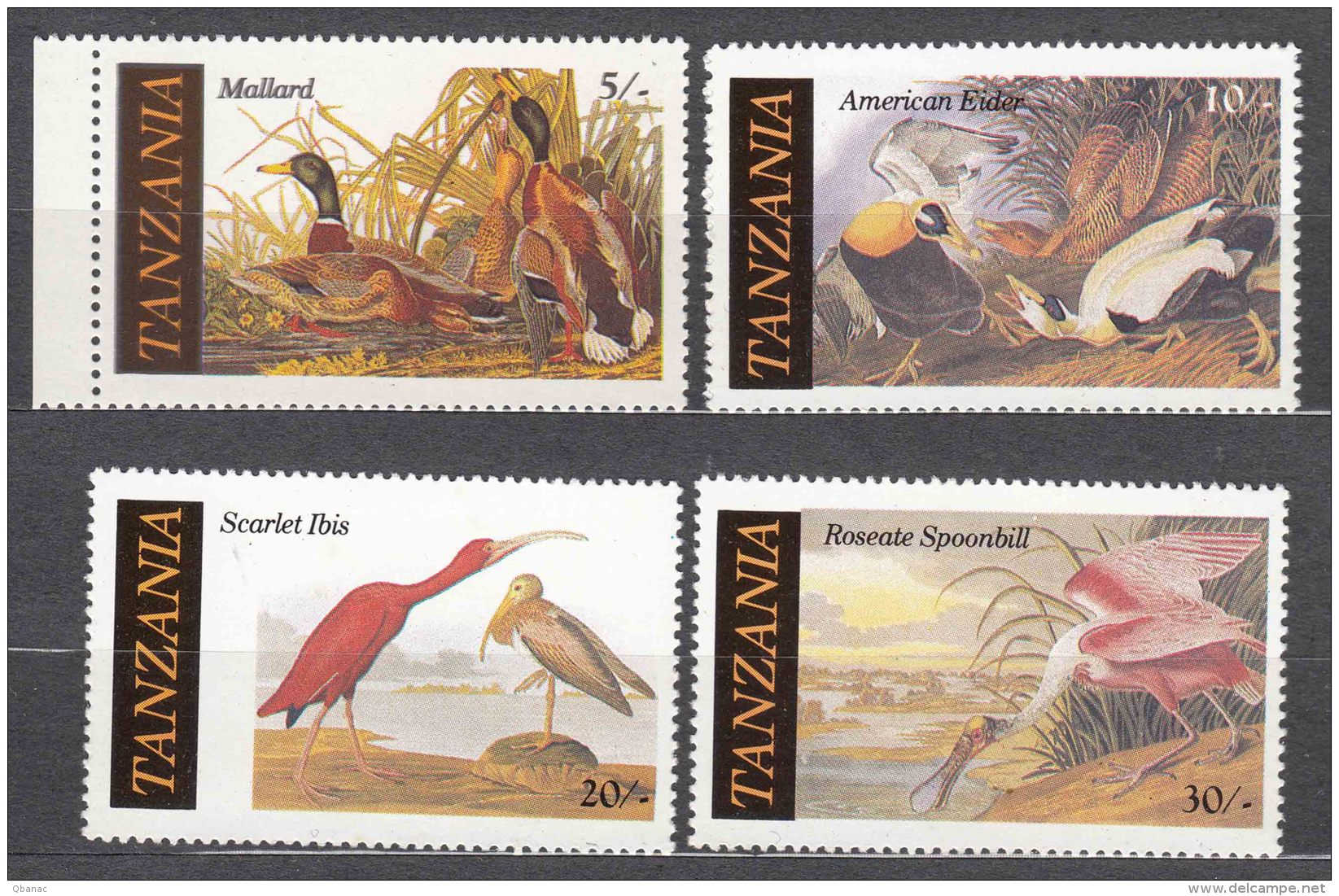 Tanzania 1986 Animals Birds Mi#315-318 Mint Never Hinged - Tanzanie (1964-...)