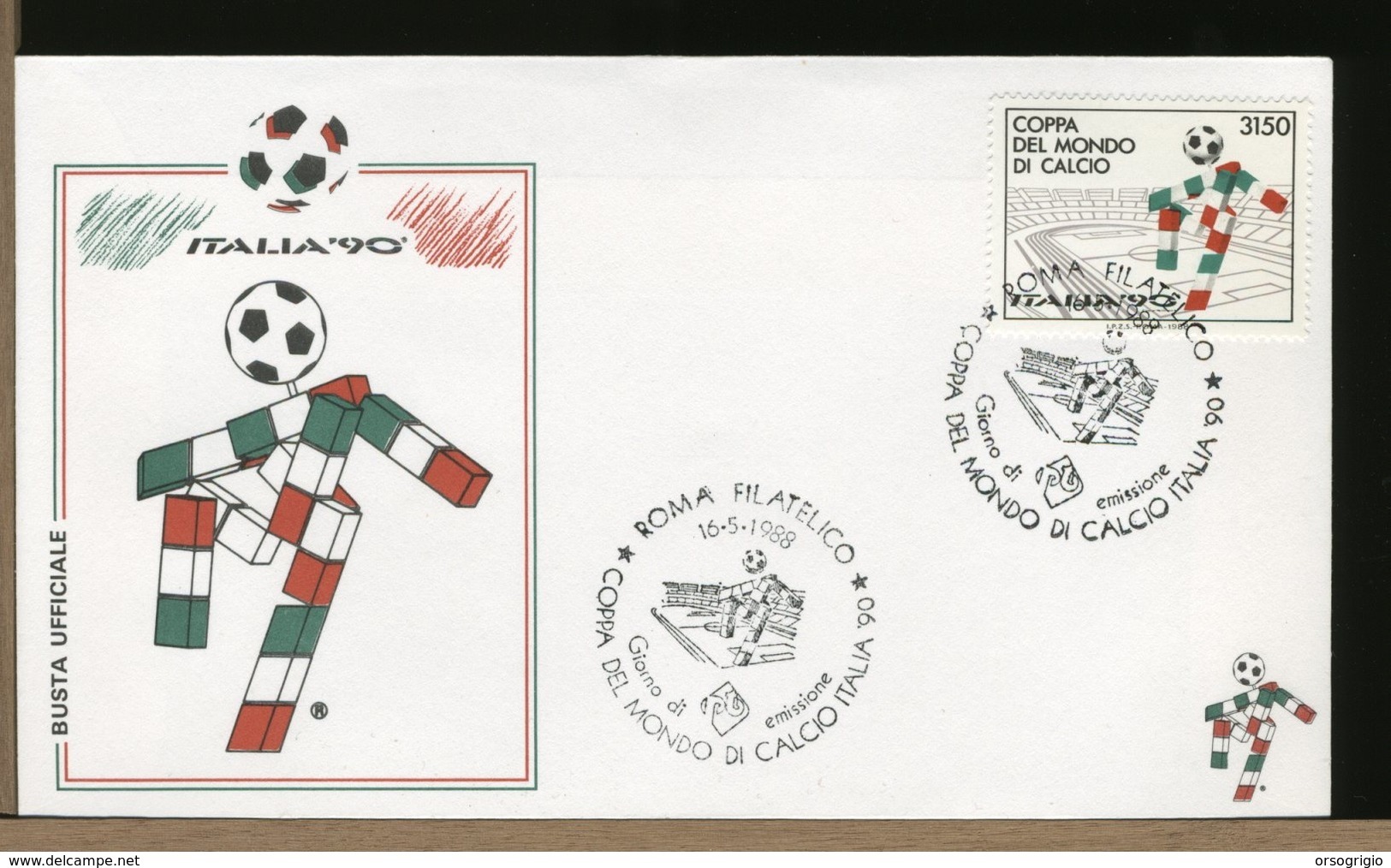 ITALIA - COPPA DEL MONDO DI CALCIO - ROMA - FDC - 1990 – Italia