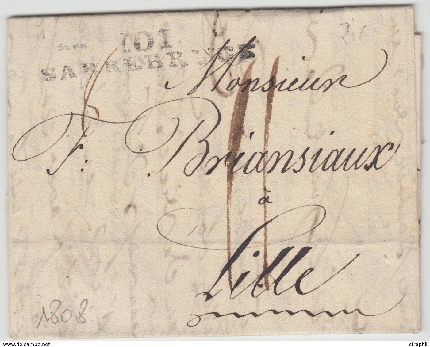 LAC 101 SARREBRUCK - 1808 - Pr Lille - TB - 1801-1848: Précurseurs XIX