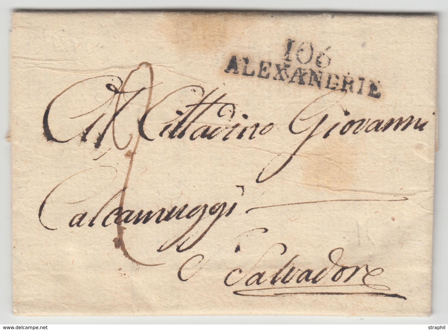 LAC 106 ALEXANDRIE - Pr St SALVADOR - TB - 1801-1848: Précurseurs XIX