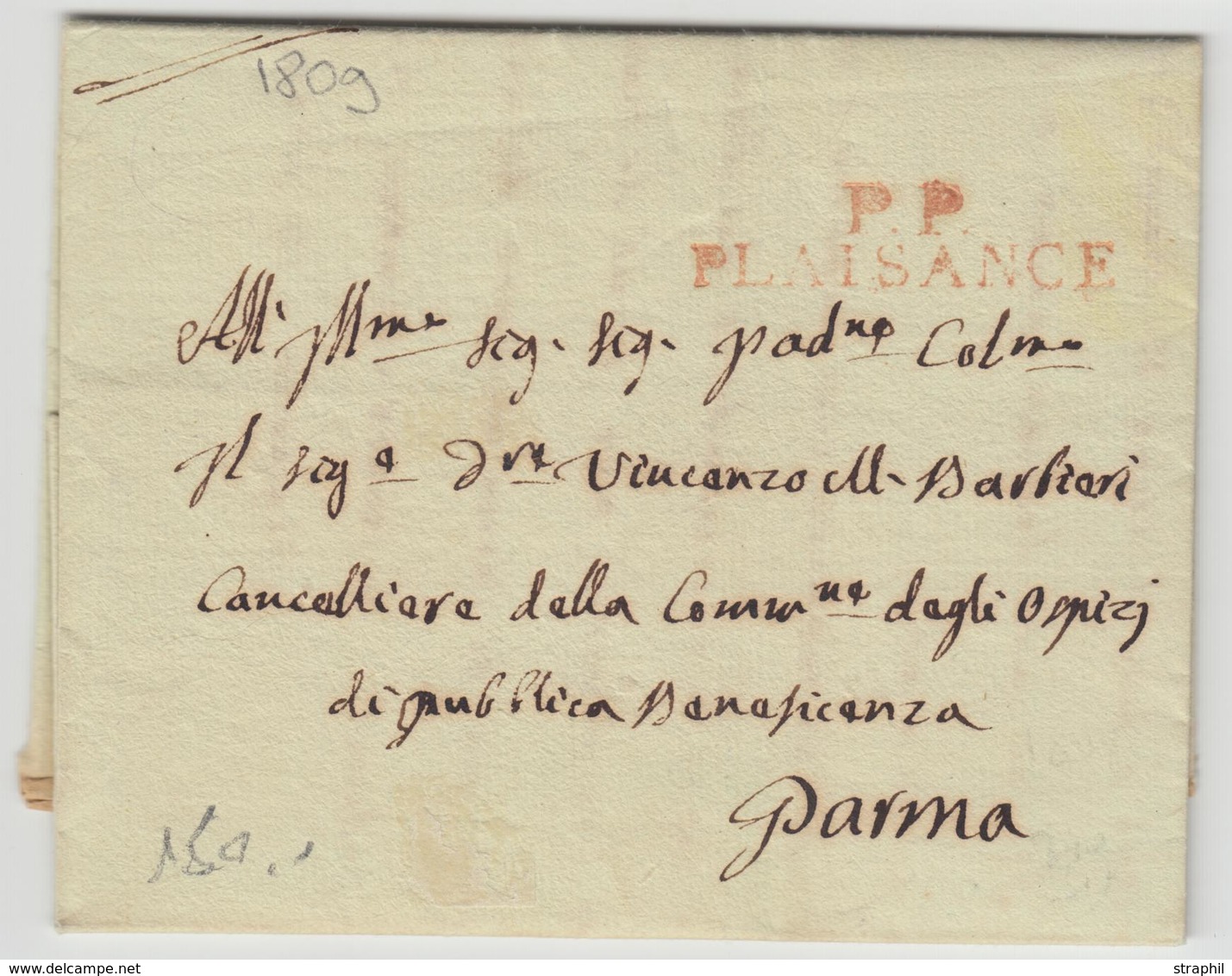 LAC P.P PLAISANCE (Rge) - 1809 - Pr Parma - TB - 1801-1848: Precursors XIX