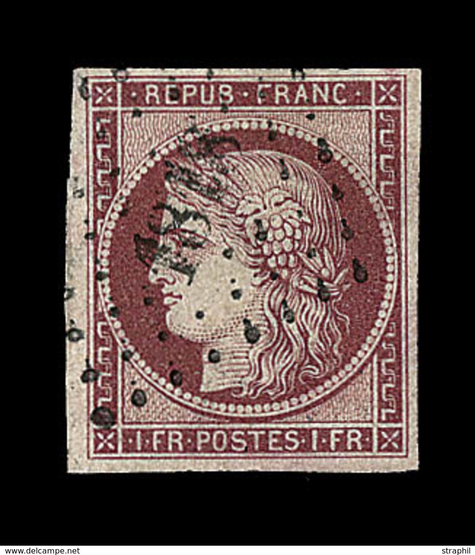 O N°6 - Obl. PC 1818 - Signé Calves - TB - 1849-1850 Ceres