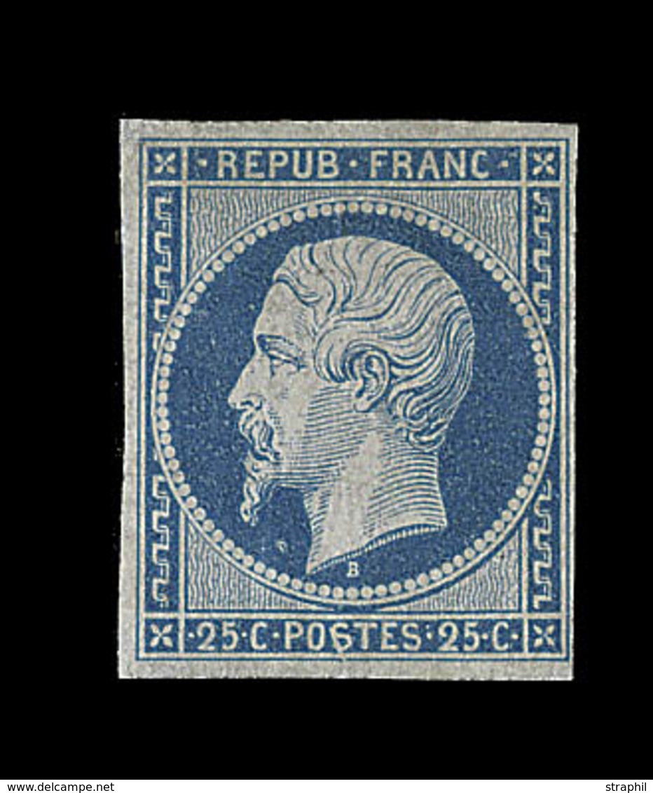 * N°10 - 25c Bleu - Signé Calves - TB - 1852 Louis-Napoléon