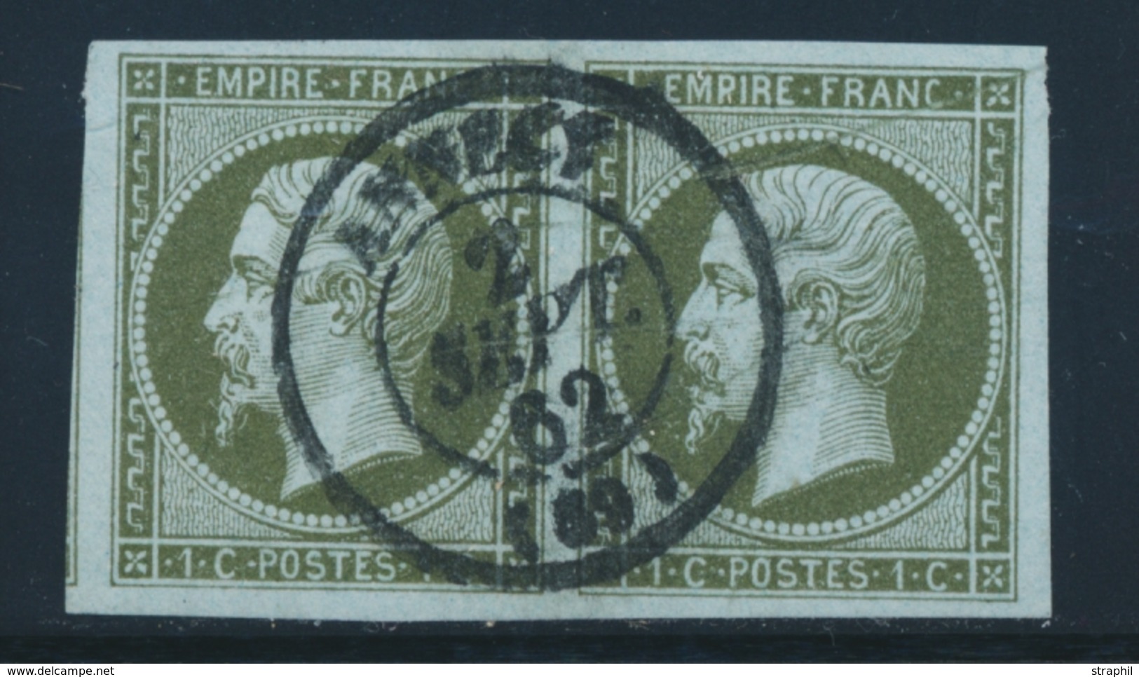 O N°11 - Paire - Margé - Càd Central - TB - 1853-1860 Napoléon III