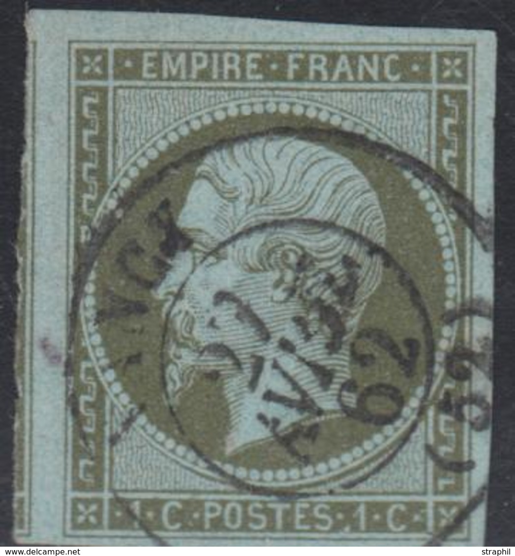 O N°11 - Obl. Càd T15 + Filet Voisin - TB/SUP - 1853-1860 Napoleon III