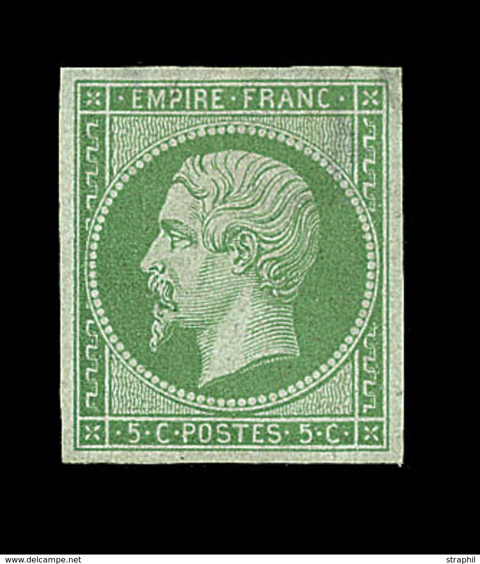 * N°12 - 5c Vert - Léger Clair En Marge - Asp. TB - 1853-1860 Napoléon III