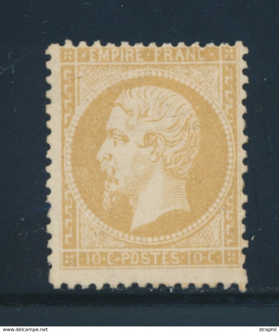 * N°21 - 10c Bistre - Signé Calves - TB - 1862 Napoléon III.