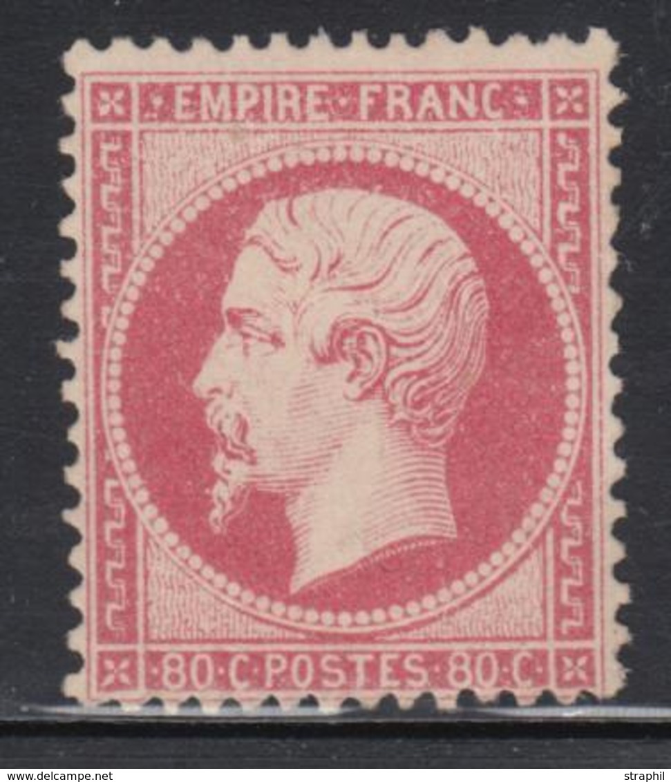 (*) N°24 - 80c Rose - Signé Bühler - TB - 1862 Napoléon III