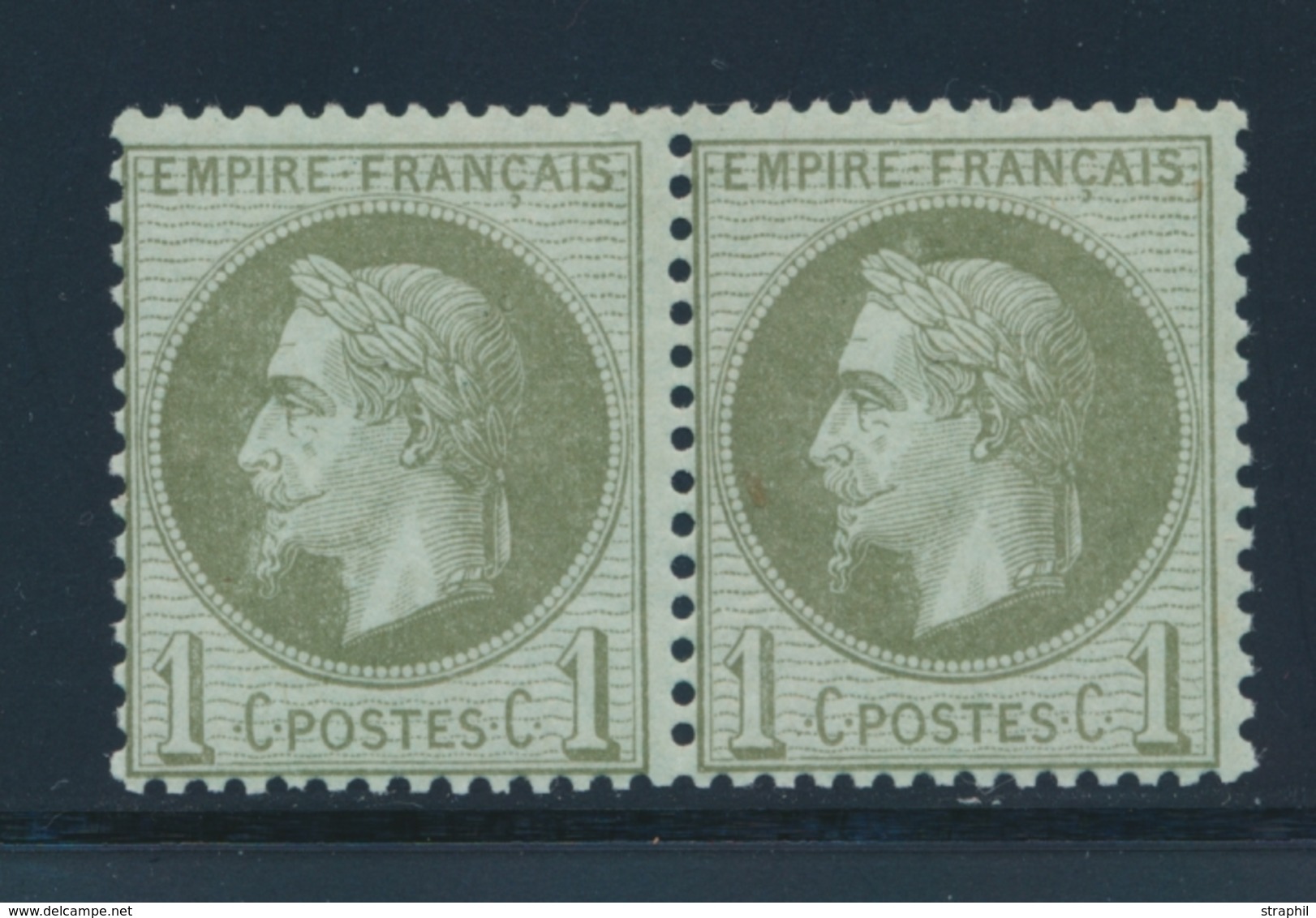 ** N°25 - Paire - TB - 1863-1870 Napoléon III Lauré