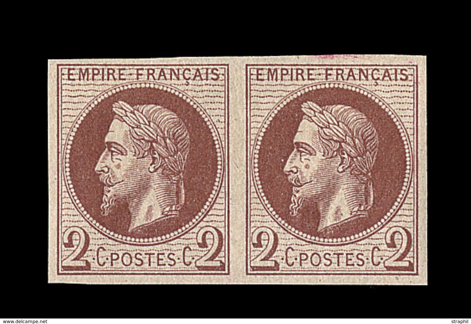 * N°26Af - Paire - Réimpression Rothschild - TB - 1863-1870 Napoléon III Lauré
