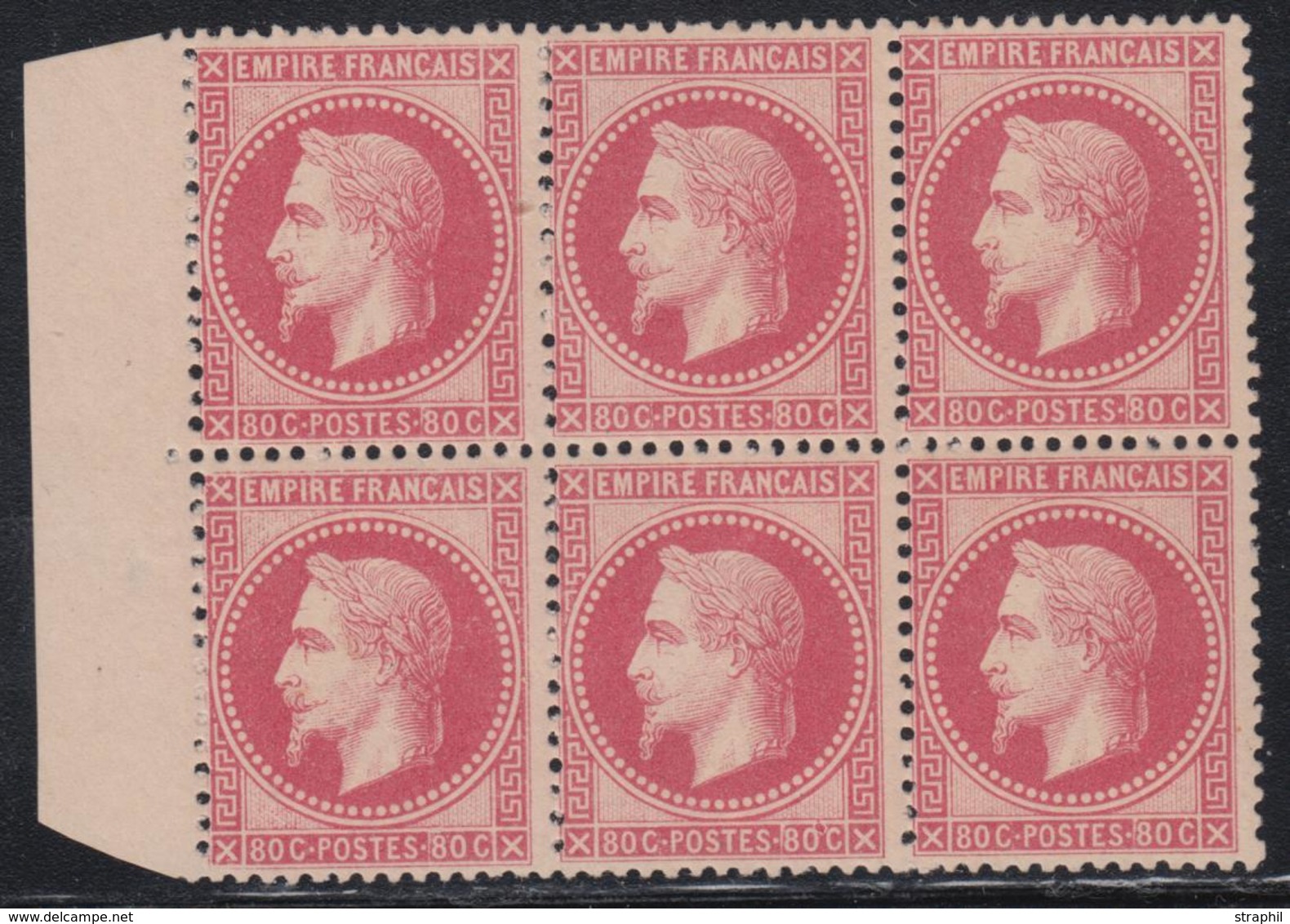 ** N°32 - 80c Rose - Bloc De 6 - TB - 1863-1870 Napoléon III Lauré