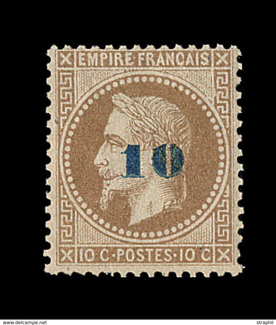 * N°34 - 10 S/10c - Signé A. Brun/Miro - TB - 1863-1870 Napoléon III Lauré