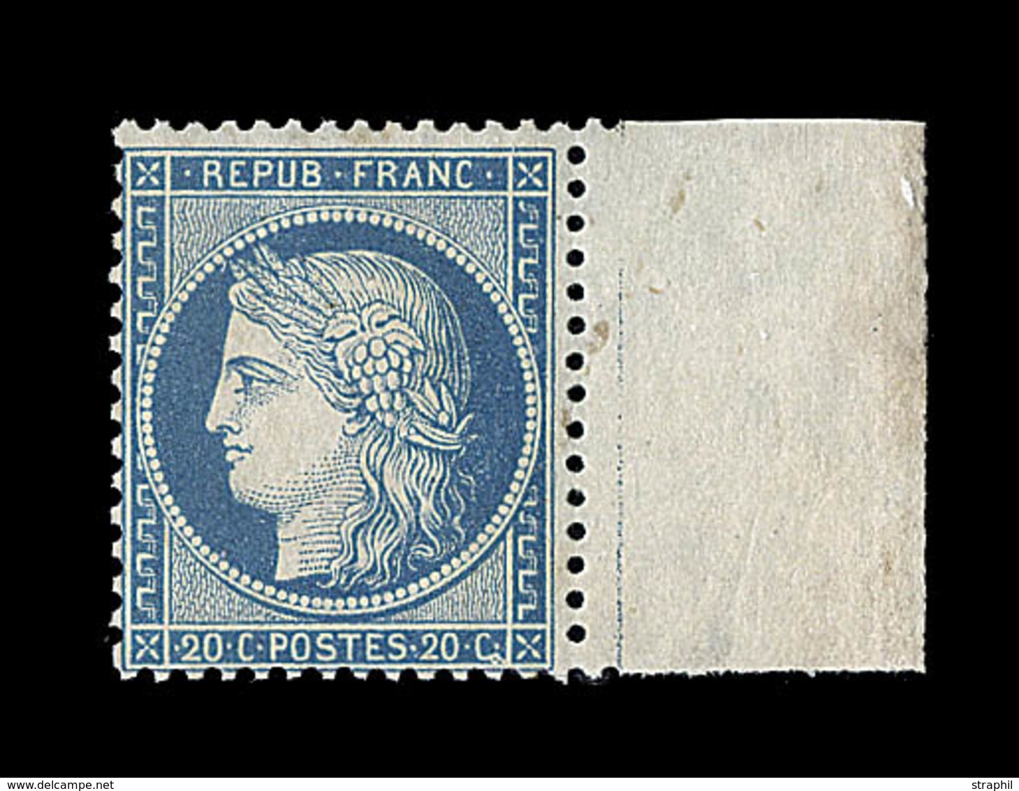 * N°37 - 20c Bleu - BDF - Signé Cérès - TB - 1870 Siege Of Paris