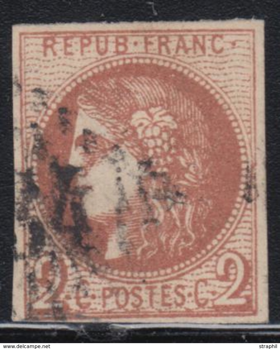 O N°40Bb - 2c Marron - TB - 1870 Bordeaux Printing