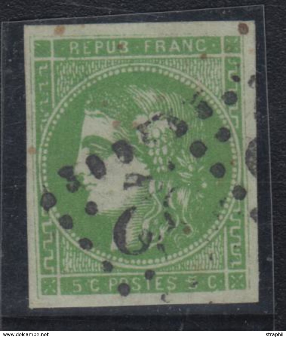 O N°42B - Vert Grisâtre - TB - 1870 Ausgabe Bordeaux