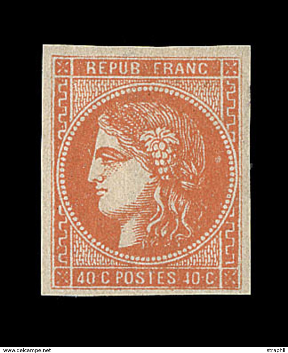 * N°48 - 40c Orange - TB - 1870 Ausgabe Bordeaux