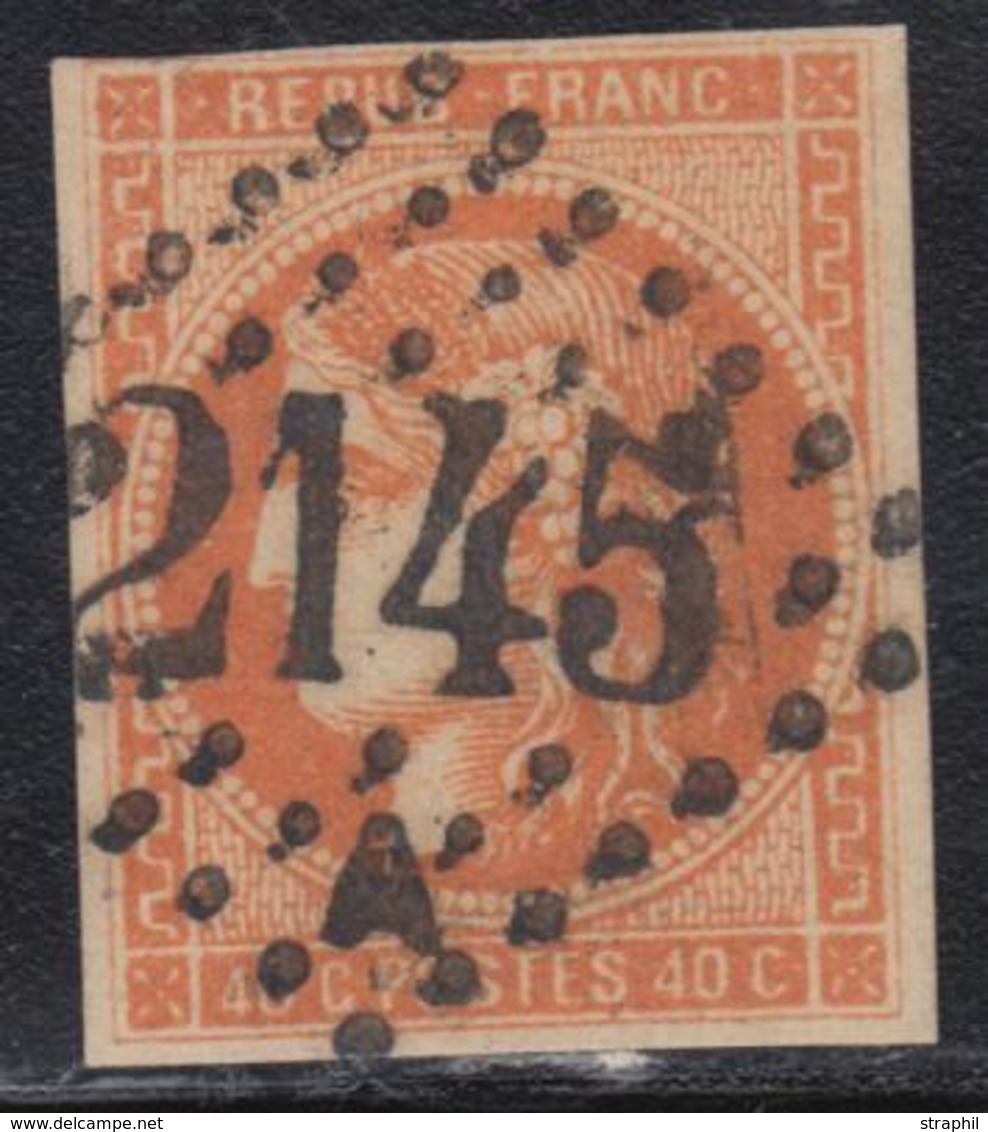 O N°48 - Obl. GC 2145 - Signé Calves - TB - 1870 Bordeaux Printing