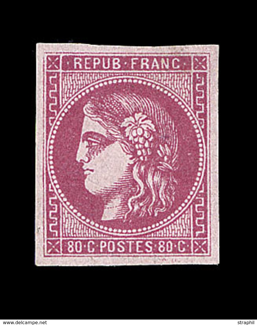 * N°49 - 80c Rose - Signé LANGE - TB - 1870 Ausgabe Bordeaux