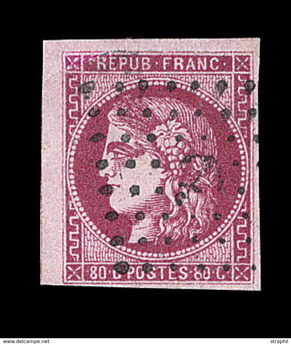 O N°49 - 3 Belles Marges - Oblit. "Ancre" - TB - 1870 Bordeaux Printing