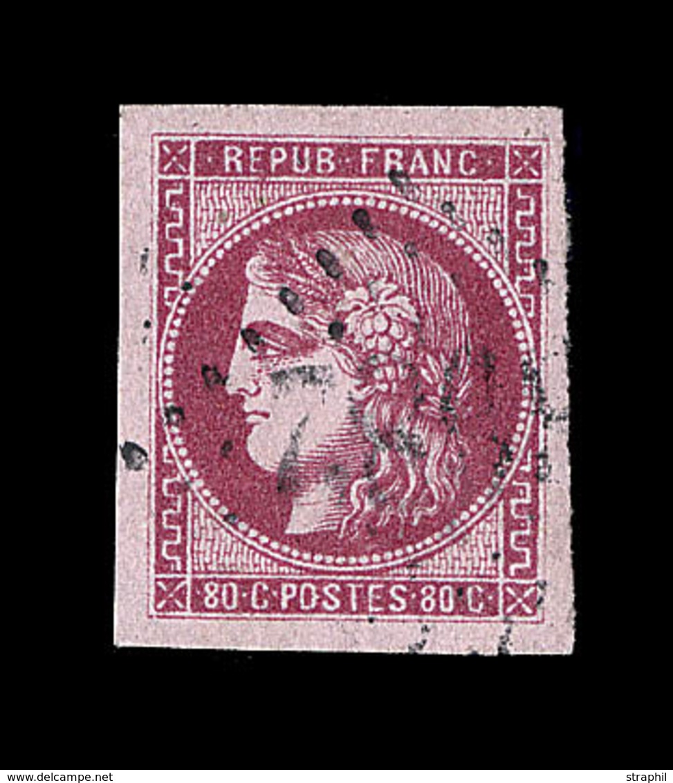 O N°49 - 80c Rose - Belles Marges - TB/SUP - 1870 Bordeaux Printing