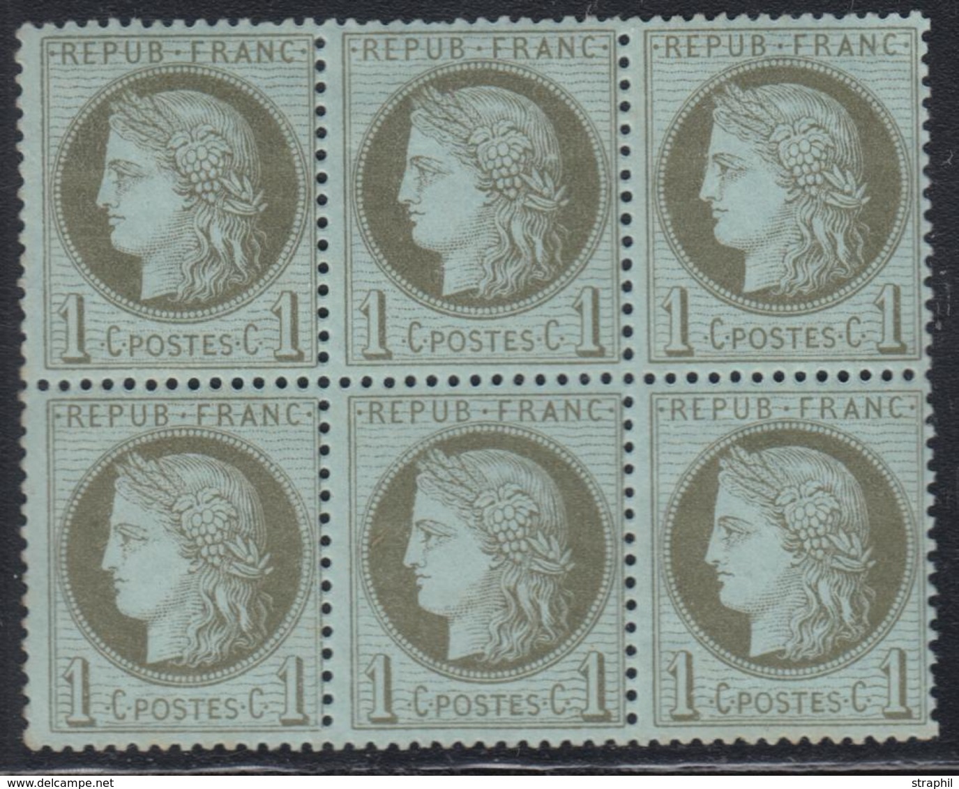 **/* N°50 - Bloc De 6 - 1 Ex * Sinon ** - TB - 1871-1875 Ceres