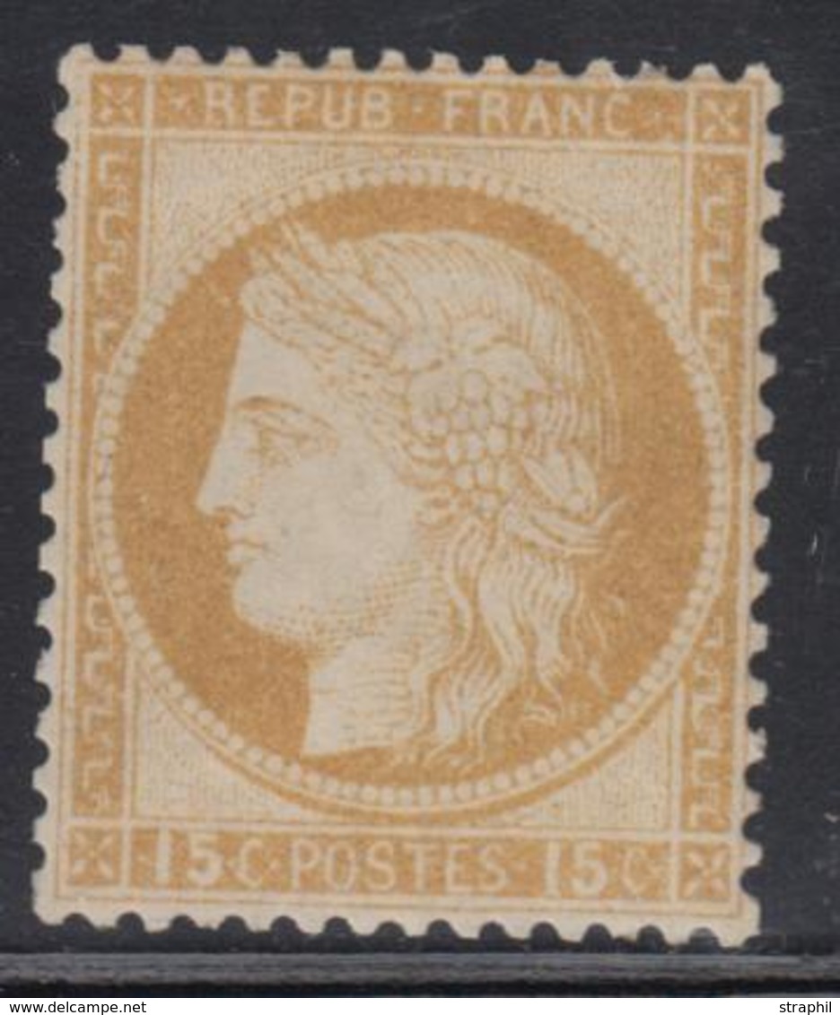 (**) N°55 - 15c Bistre - Signé Calves - TB - 1871-1875 Ceres