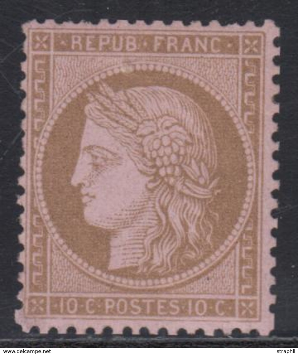 * N°58 - 10c Brun S/rose - TB - 1871-1875 Ceres