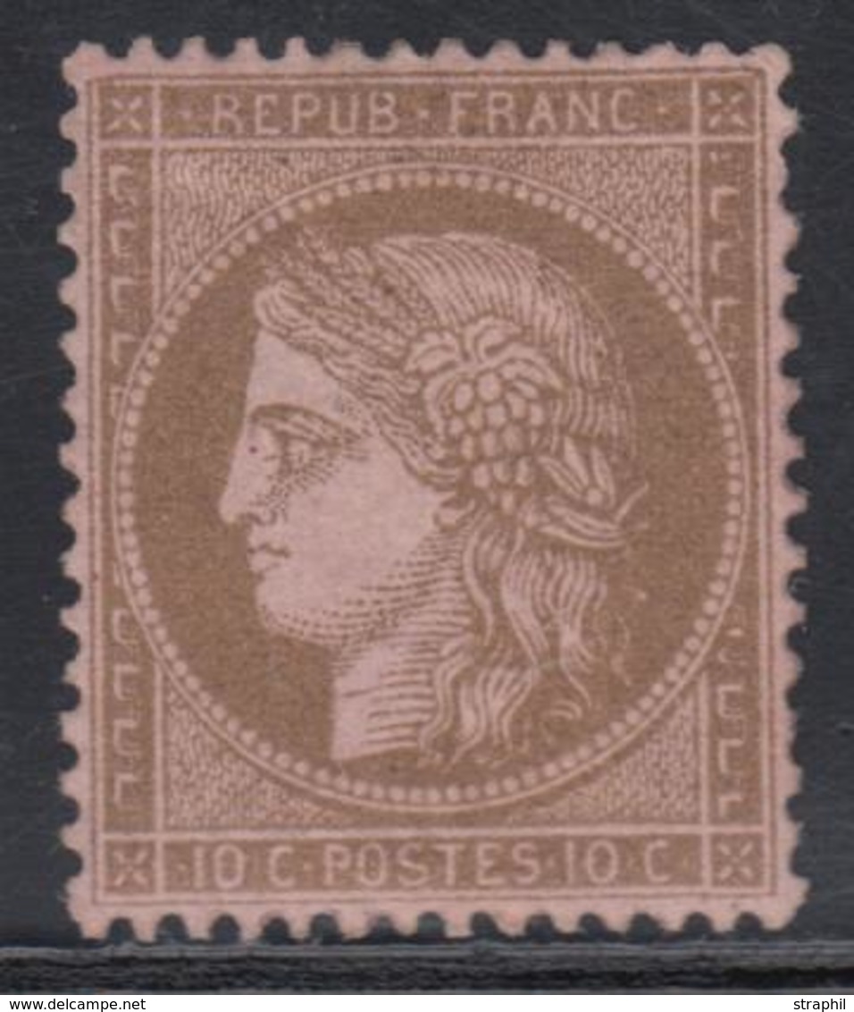 * N°58 - 10c Brun S/rose - TB Centrage - TB - 1871-1875 Ceres