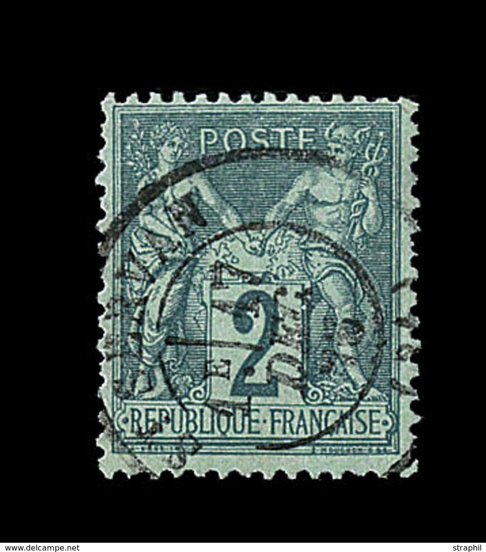 O N°62 - 2c Vert - Belle Oblit. St Sevran - TB - 1876-1878 Sage (Type I)