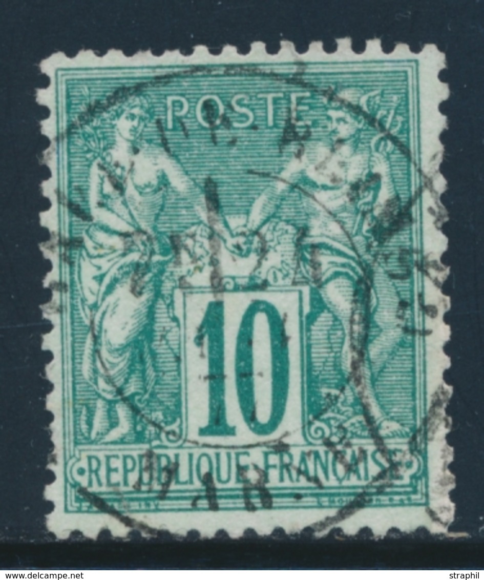 O N°65 - 10c Vert - Belle Oblitération - TB - 1876-1878 Sage (Typ I)
