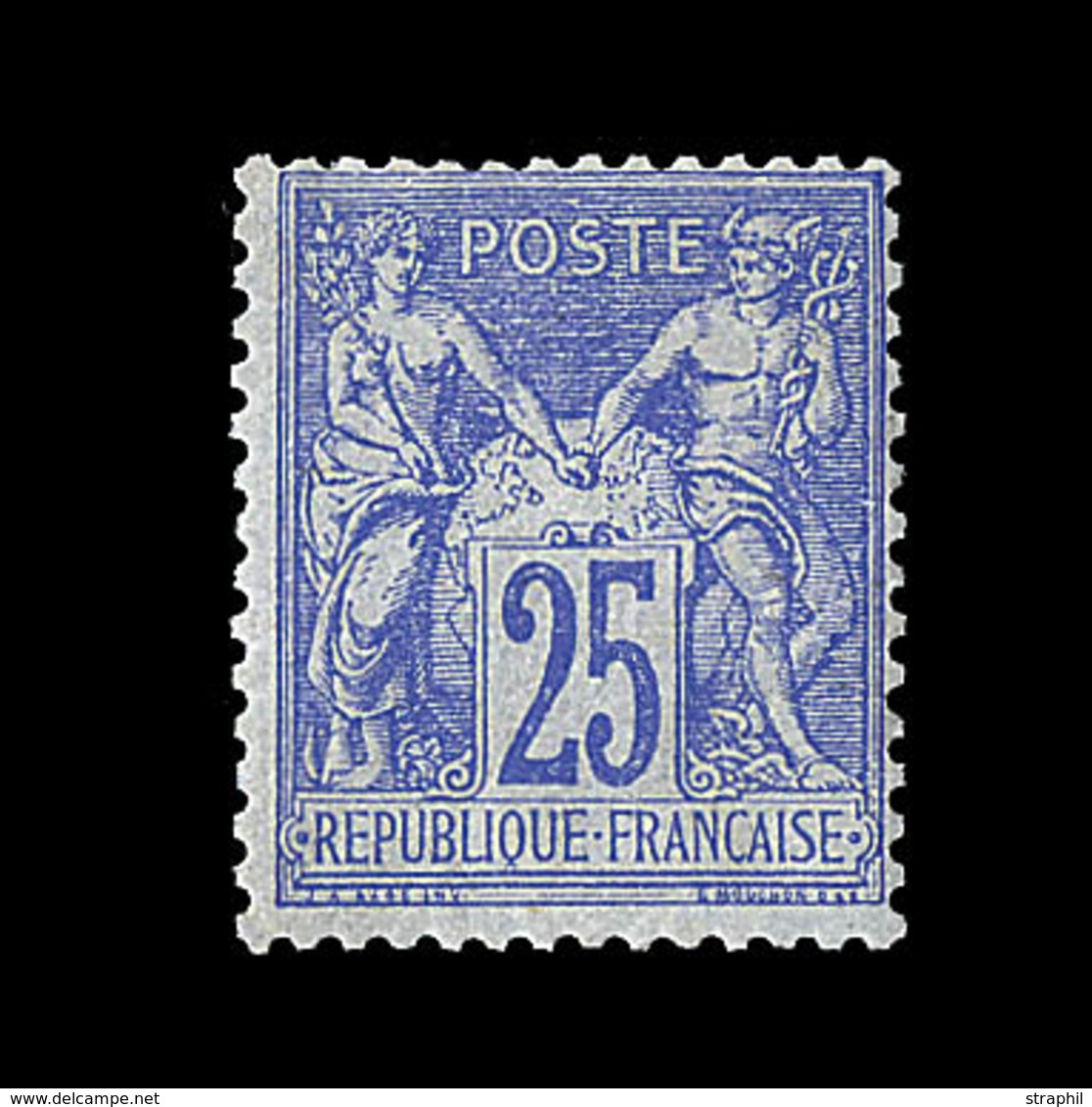 * N°68 - 25c Outremer - Signé Thiaude - TB - 1876-1878 Sage (Type I)