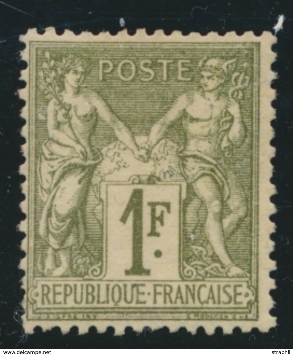 * N°72 - 1F Olive - TB - 1876-1878 Sage (Type I)