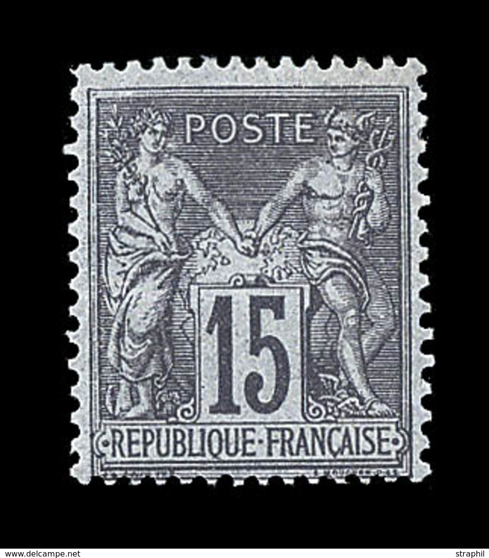 * N°77 - 15c Gris Foncé - Signé - TB - 1876-1878 Sage (Type I)